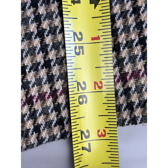 Cross Country Fashions Plaid Houndstooth Blazer Womens 12P Brown Wool Blend - Picture 12 of 16